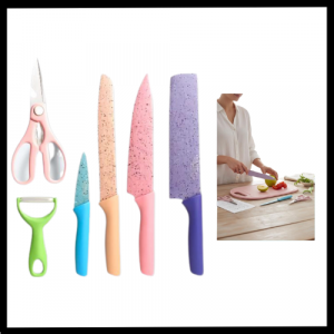 SET DE CUCHILLOS COLORES PASTEL