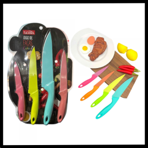 SET DE CUCHILLOS MULTICOLOR