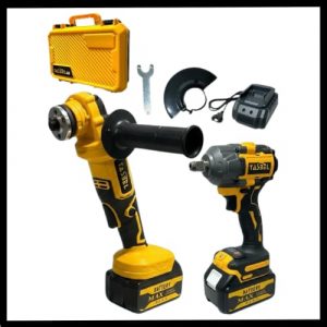 KIT INALÁMBRICO - LLAVE DE IMPACTO + ESMERIL ANGULAR